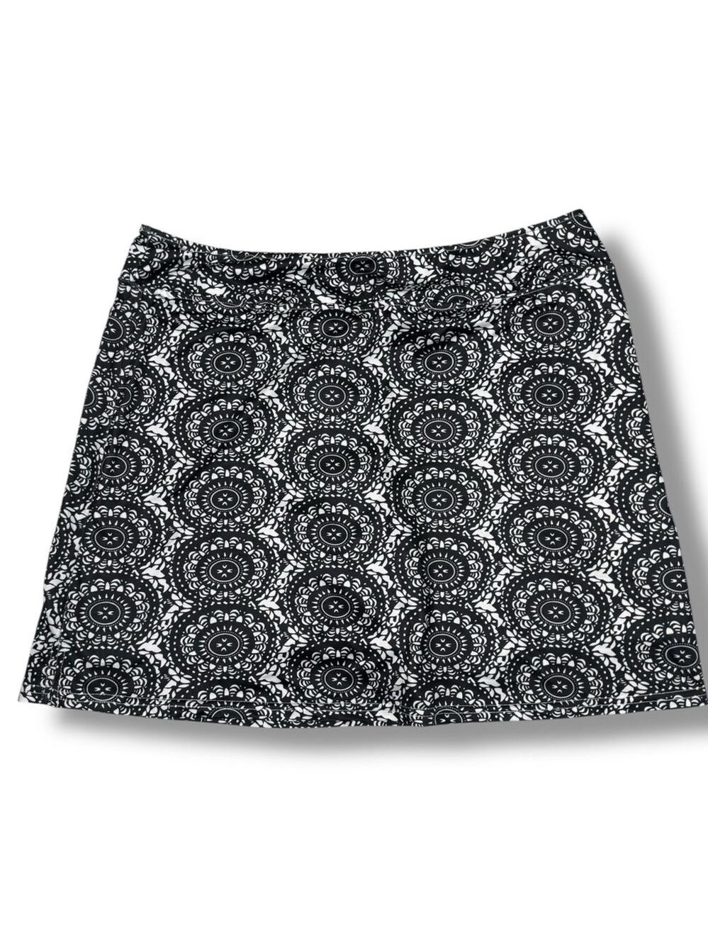 Oyamiki Women's Active Athletic Skort Black White Size Large